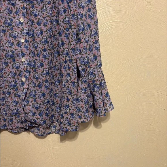 Free People Multicolor Floral Button-Down Blouse - Picture 7 of 8